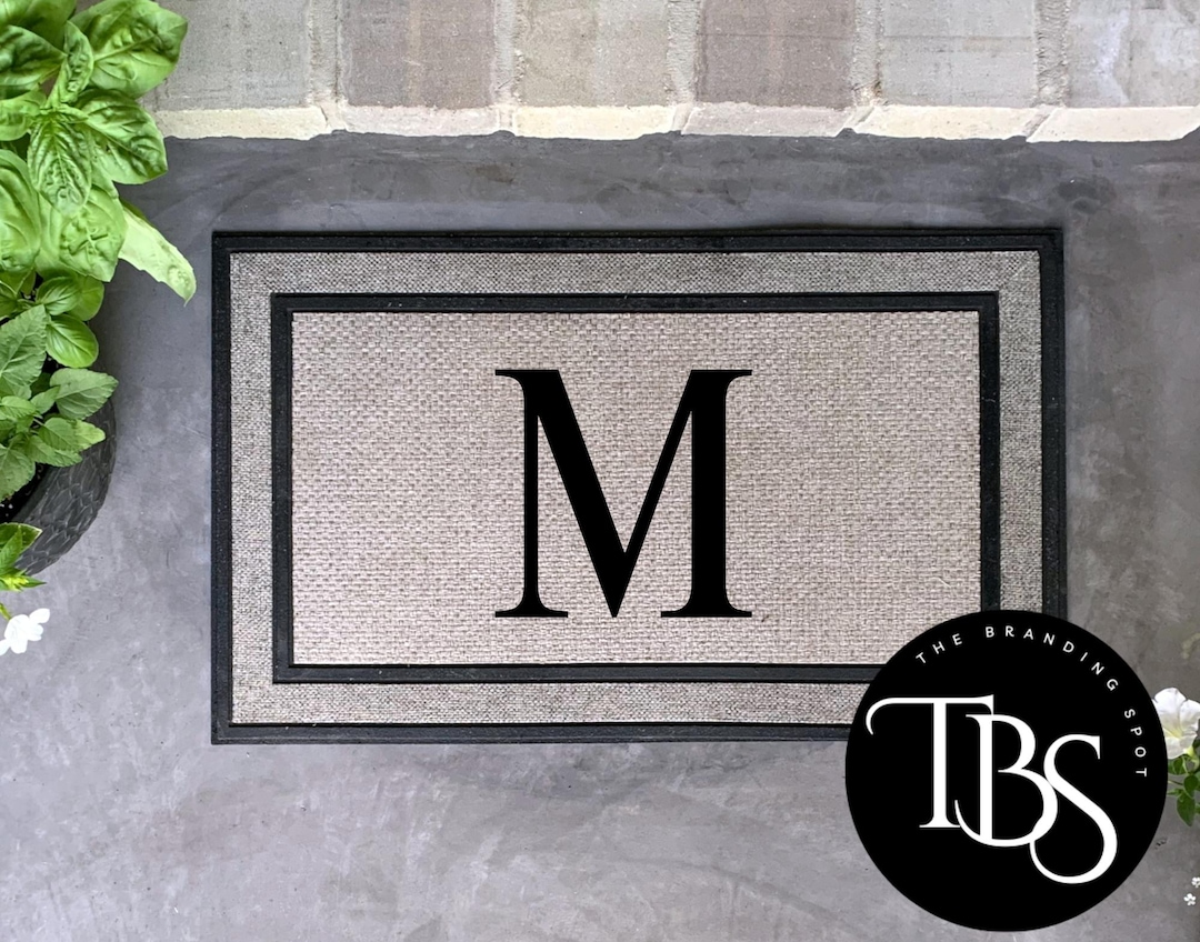 Personalized Initial Welcome Door Mat – Family Name – House Warming ...
