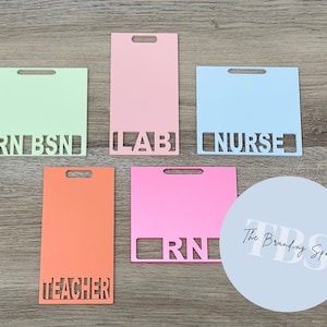 Nurse Badge Buddy Custom For ID - RN Badge Buddy - Badge Holder - Healthcare Worker - Teacher ID - Medical Badge - Xray Badge - Badge Reel
