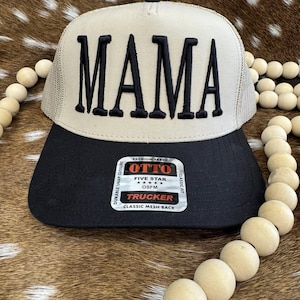 Embroidered 3D Mama Cap - Adult Hats - Summer Hat - Ballcap - Puff Embroidery - Mothers Day - Trucker Hat