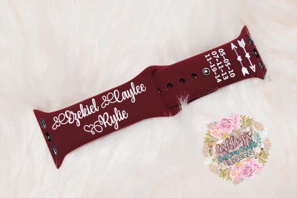 Engraved Watch Band Custom Watch Band Personalized Watch Etsy