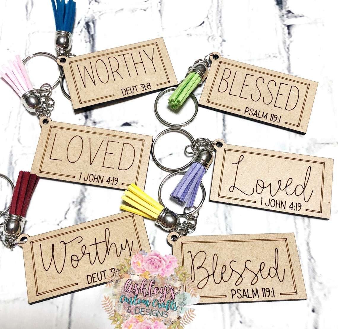 Scripture Bible Verse Keychain Custom Keychain Engraved Etsy