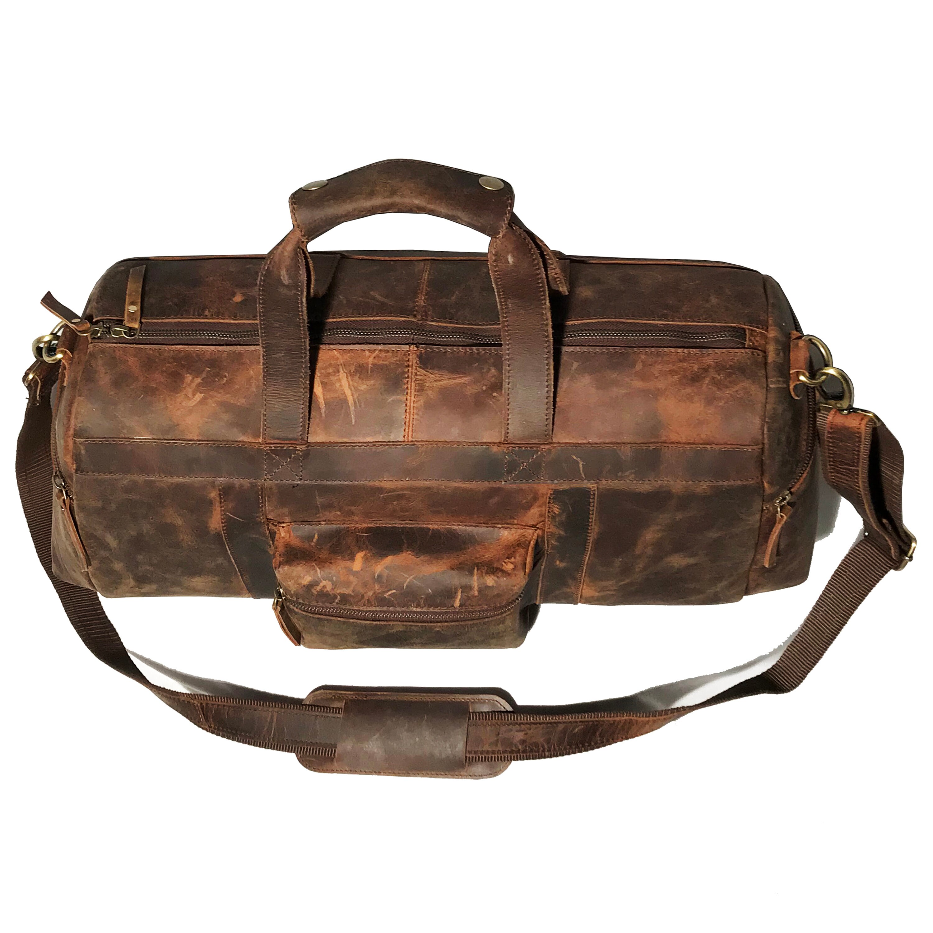 Handmade Leather duffle Bag Travel Handbag Crossbody Shoulder | Etsy