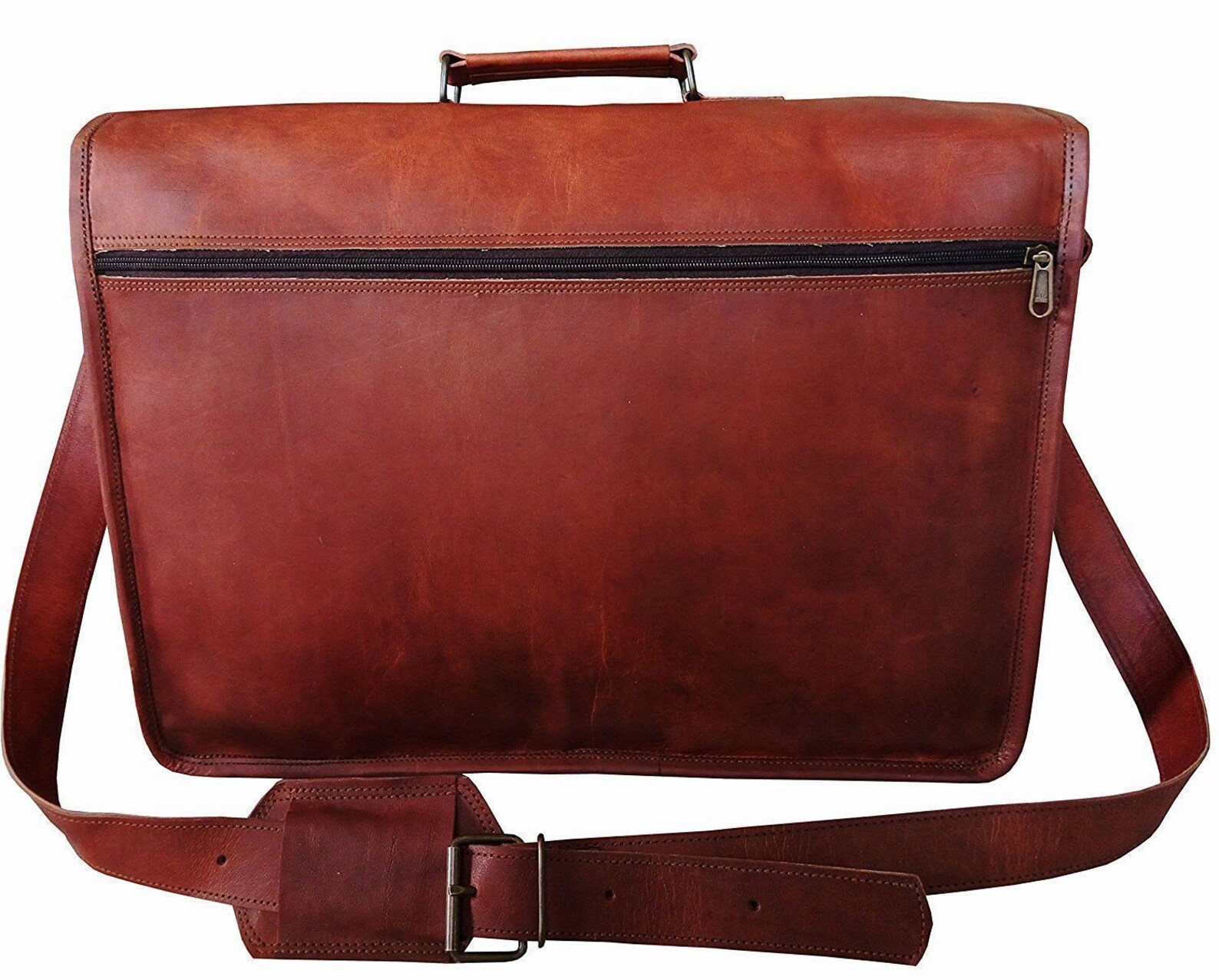 Genuine Leather Messenger Bag College Bag Laptop Bag Shoulder Etsy