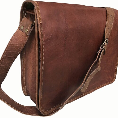 Leather Messenger Bag Women Leather Laptop Crossbody Bag Etsy