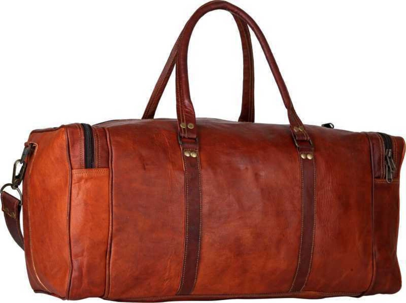 20 Genuine Leather Duffel Bag Handmade Travel Duffel Etsy