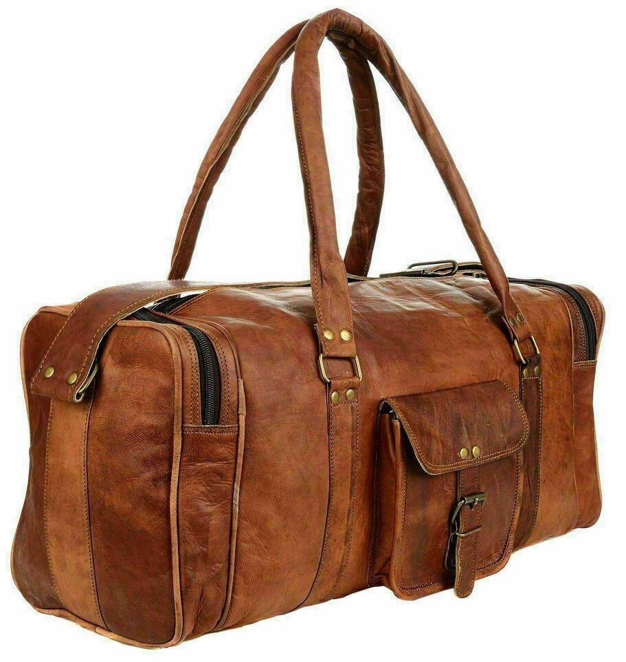 20 Genuine Leather Duffel Bag Handmade Travel Duffel Etsy