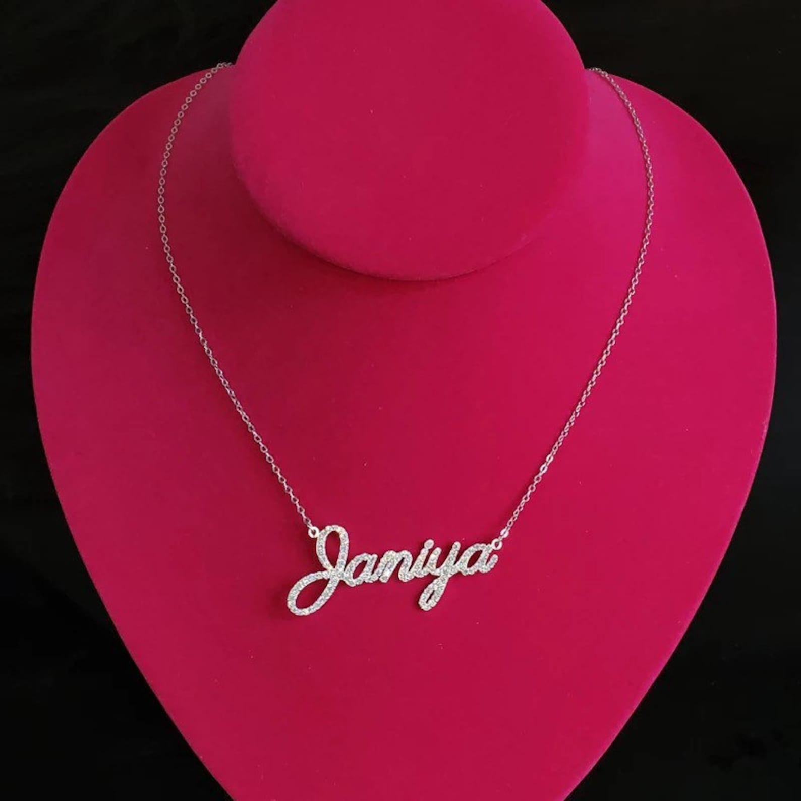 Custom name necklace diamond name necklace personalized Etsy