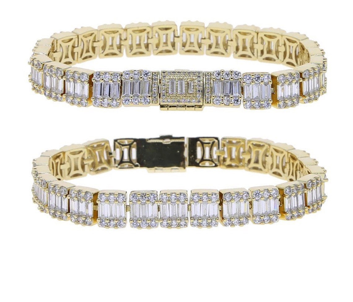 Diamond Bracelet Baguette Bracelet Diamond Baguette Etsy