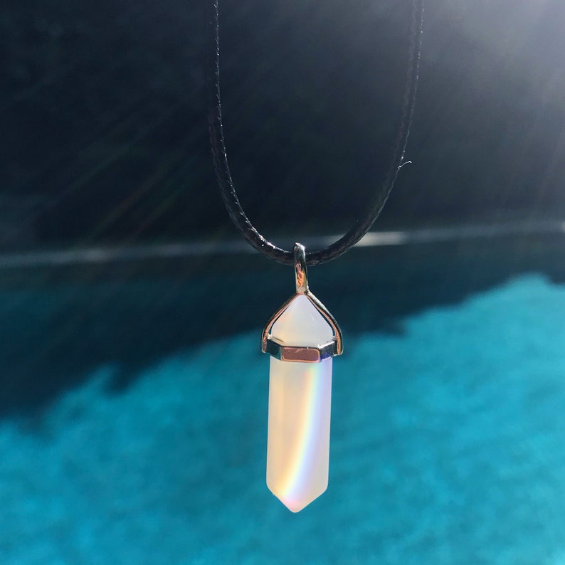 Opal Crystal Necklace Etsy