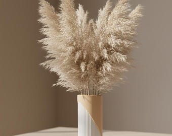 Jarrón moderno STL | Jarrón de 2 piezas STL | Jarrón minimalista para flores secas | Decoración del hogar impresa en 3D | Jarrón escandinavo STL | Archivo de jarrón imprimible