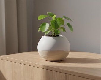 Maceta apilable Wave STL, maceta de dos piezas, maceta modular impresa en 3D, maceta minimalista para interiores, archivo STL imprimible