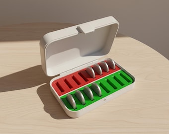 Organizador de batería CR2032 STL – Caja de almacenamiento de celdas de botón – Estuche de batería para impresión en el lugar – Soporte de batería para impresión 3D – Almacenamiento CR2032