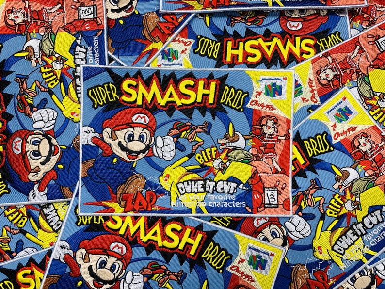 Super Smash Bros N64 Box Art 5 INCH Embroidered Custom Iron-on | Etsy