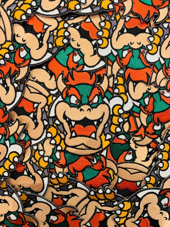 Custom Patches Retro Patches Wario Face Emblem Super Mario Embroidered Custom Iron-On or Sew-On Patch Limited Edition Patches