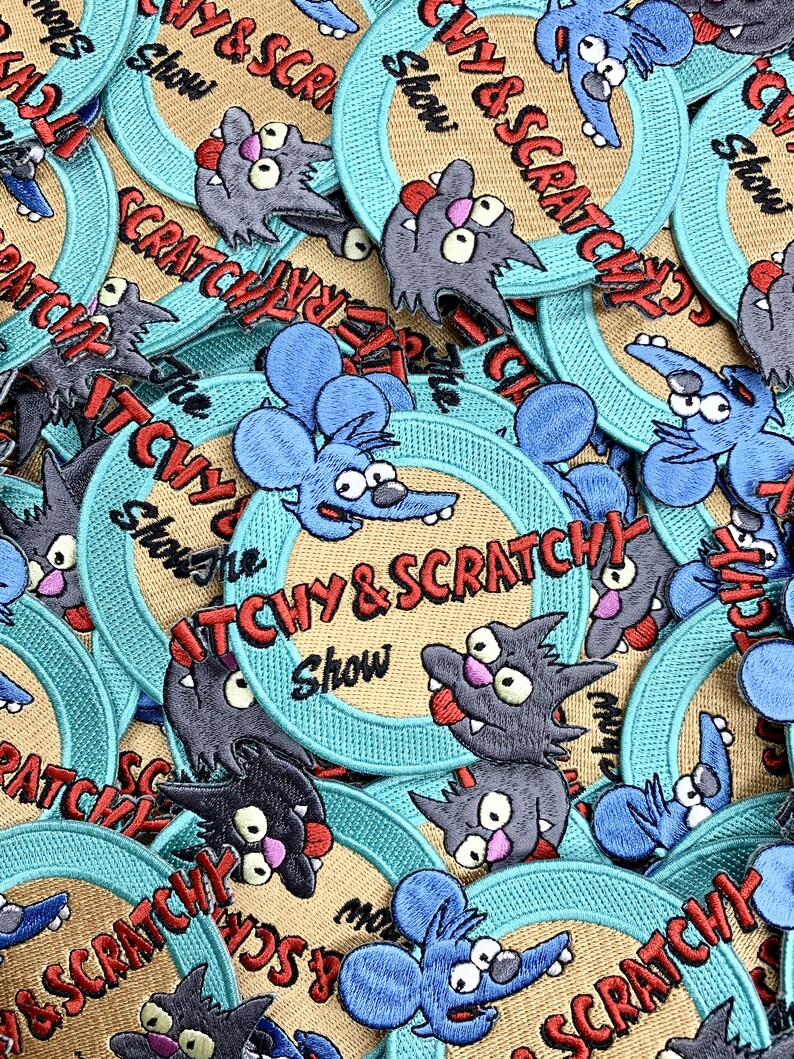 Cat Mouse Show Cartoon Embroidered Custom Iron On Or Sew On Etsy