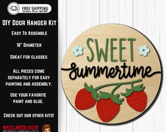 Kit d'accroche-porte DIY Strawberry Sweet Summer Time