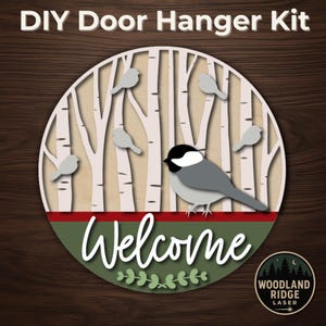Bird Flock Welcome Door Hanger Kit – DIY Laser Cut Wood Sign