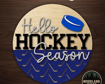 Hockey Season DIY Door Hanger Kit – Laser Cut Wood Craft