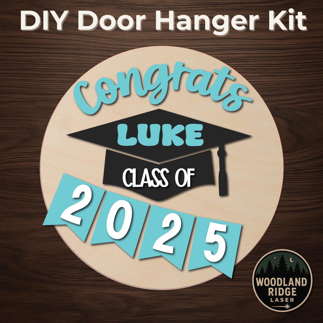 Personalized Graduation Banner DIY Door Hanger Kit – Class of 2026 ...