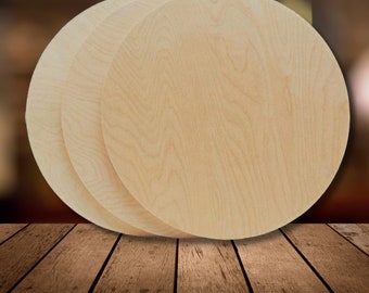 12 Inch Wood Rounds CNC Cut Plywood Circles Door Hanger Blanks, Wooden Cake  Stand Rounds, DIY Wood Blanks & Circles 1/2 