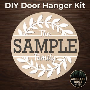 Split Frame Family Sign DIY Door Hanger Kit – Laser Cut Wood Sign