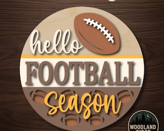 Football Season DIY Door Hanger Kit – Laser Cut Wood Sign