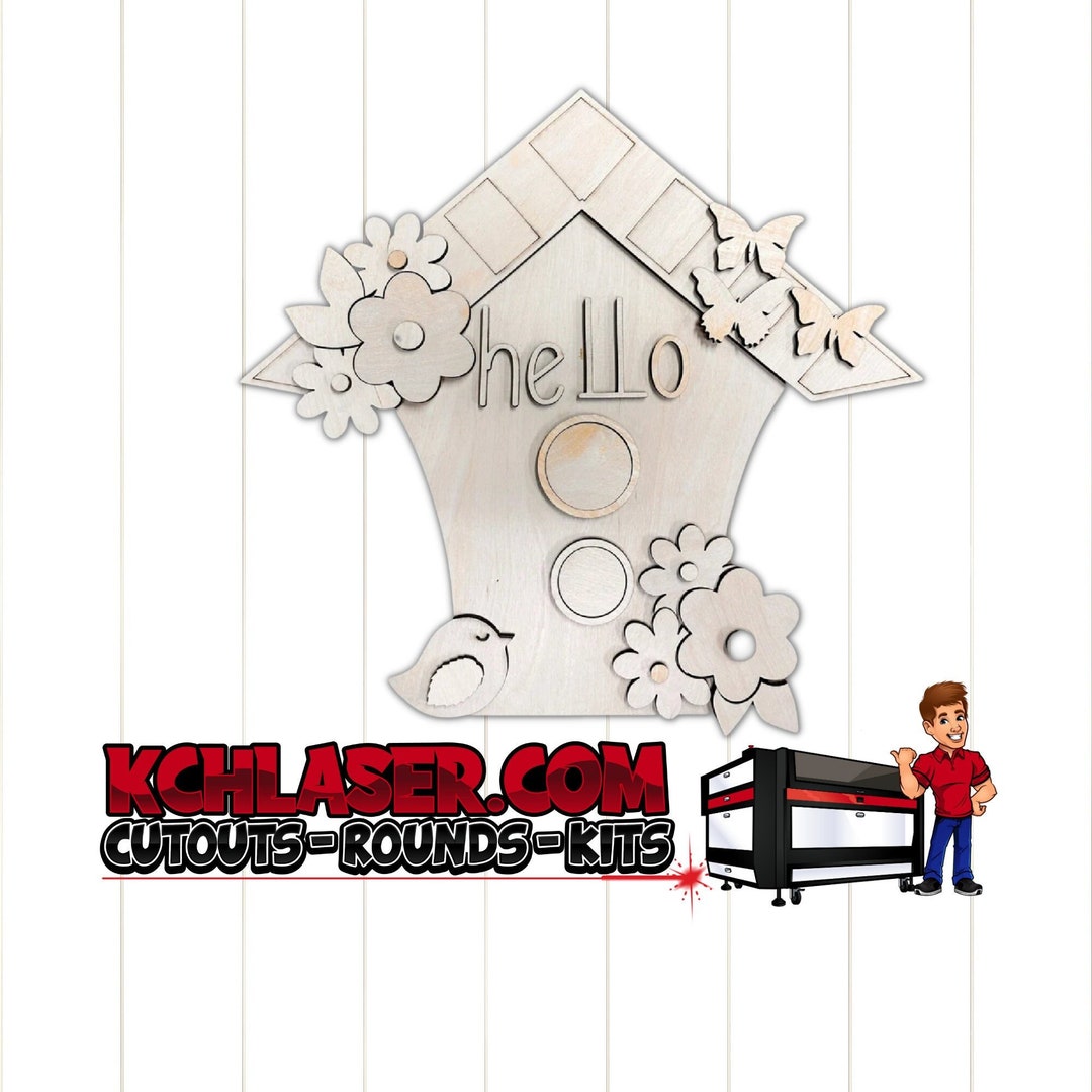 Birdhouse Door Hanger Blank Door Hanger Kit Birdhouse Kit Etsy