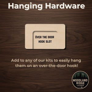 Doe-het-zelf hardwarekit deurhanger: berkenmultiplex hangende achterkant