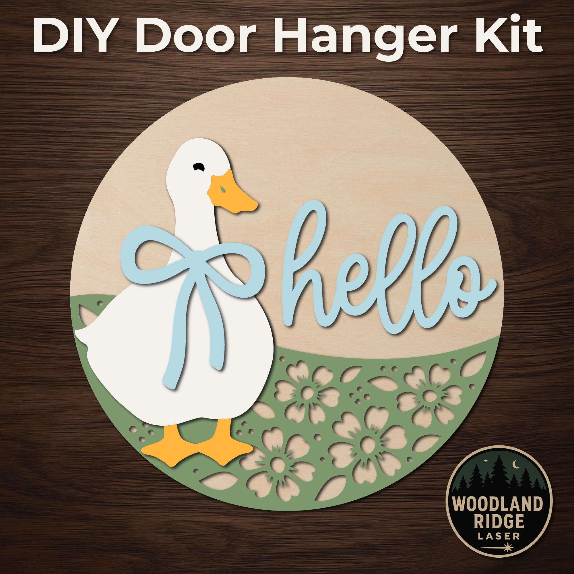 Goose Hello DIY Door Hanger Kit – Laser Cut Wood Sign - Etsy