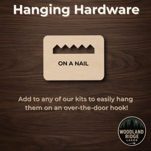 Sawtooth Sign Hanger Kit: Easy Mount Birch Plywood