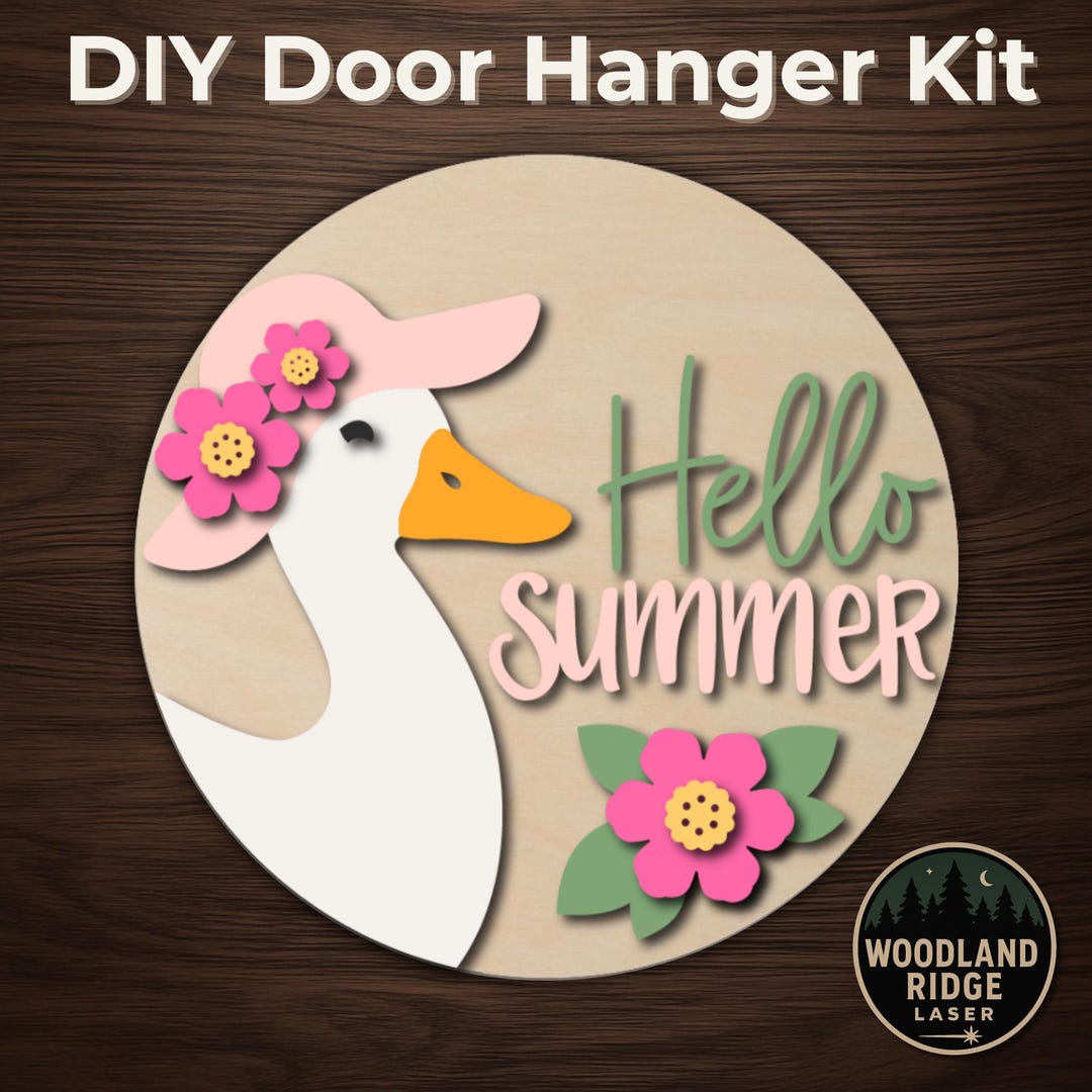 Hello Summer Goose Door Hanger Kit – Laser Cut Wood Sign - Etsy UK