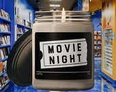 Movie Night | Smells Like, Video Store Candle, Nostalgia Candle, 90s Candle, VHS, Popcorn, Cool Gift, 90s