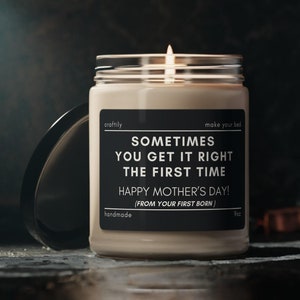 Mothers Day Candle | Gift For Mom, Mothers Day Gift, Mom Candle, Funny Candle, Mothers Day Card
