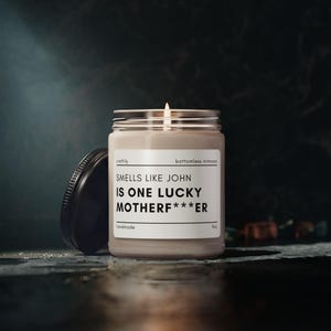 Soy Candle, Humorous Gag Decor | Glass Jar Vessel | 9Oz Apple Harvest Scented Wax