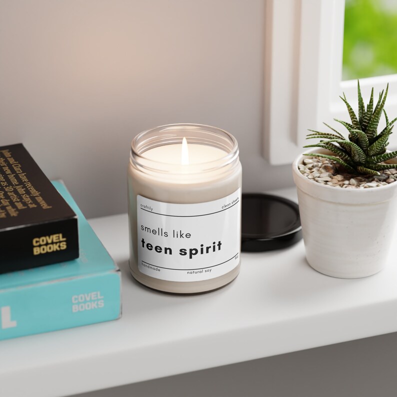 Teen Spirit Candle Smells Like Candle, Music Candle, Teen Room Decor, Fun Candle image 2