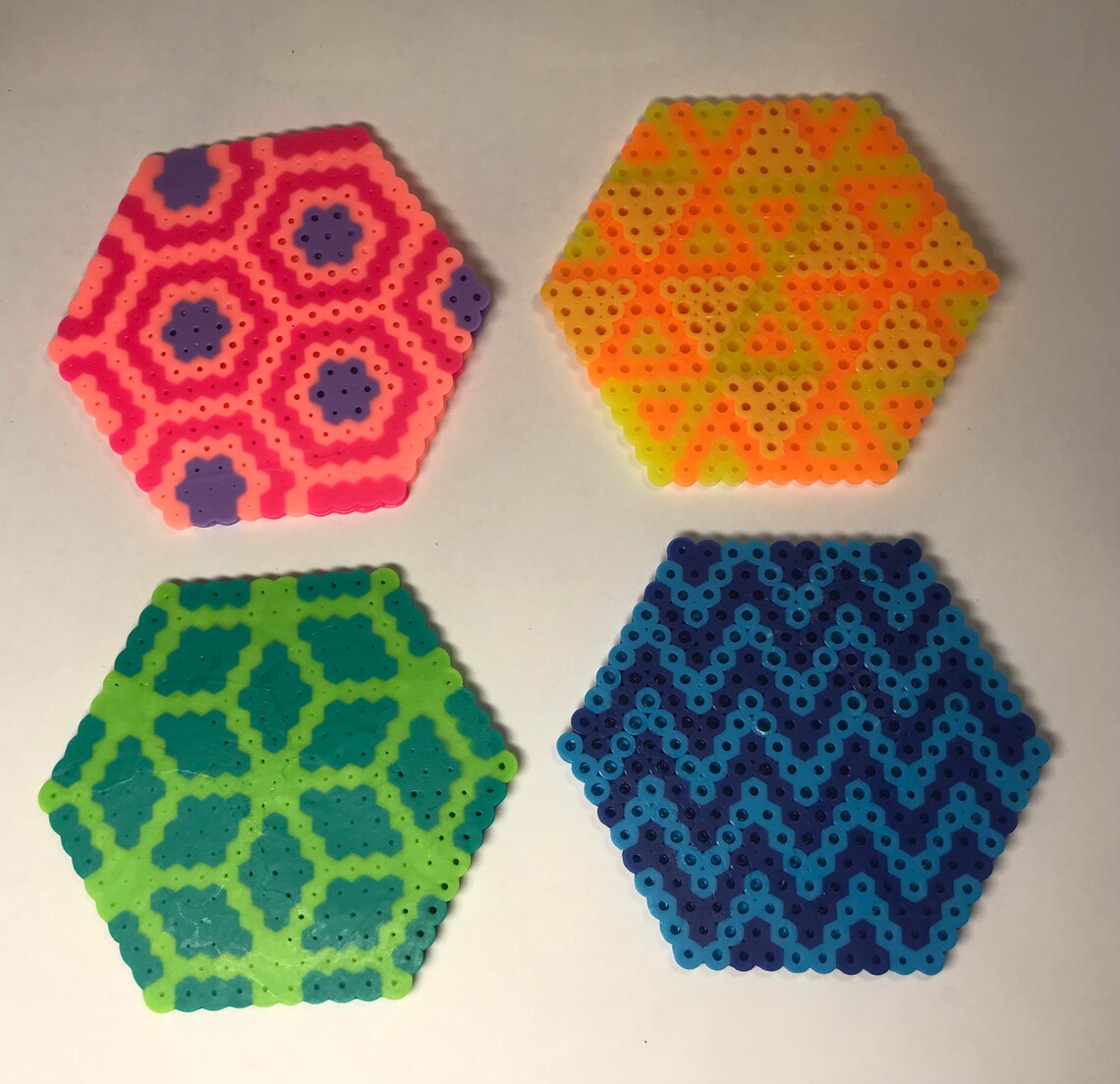 Perler Bead Coasters Etsy
