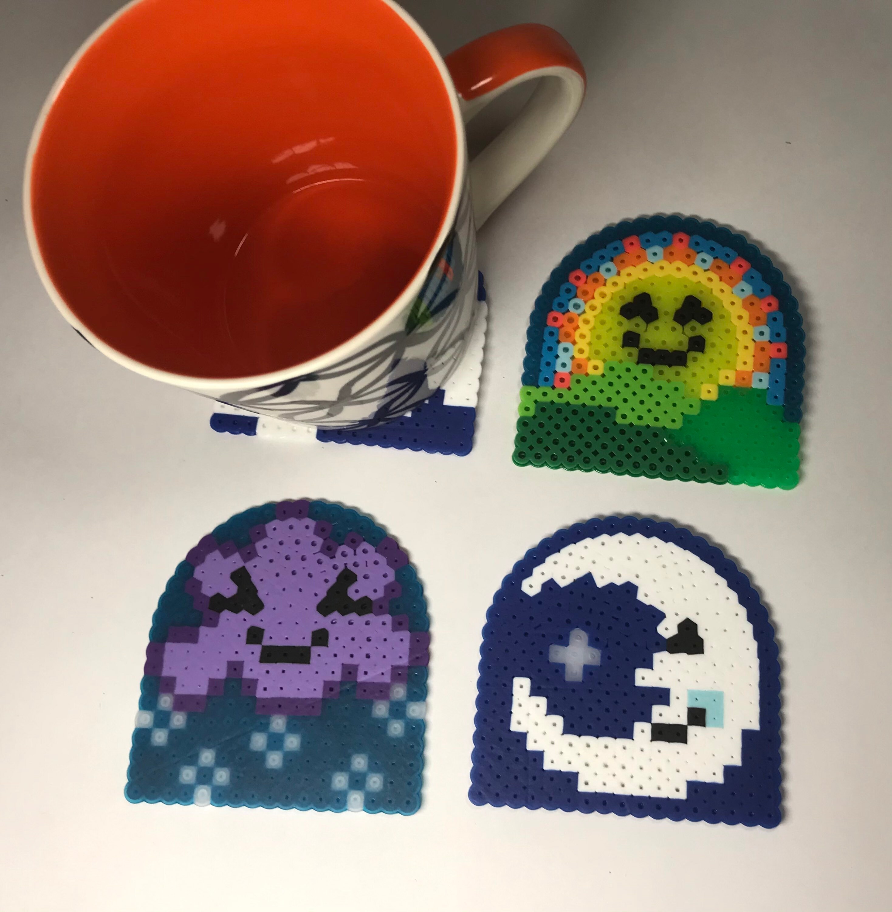 Perler Bead Coasters Etsy