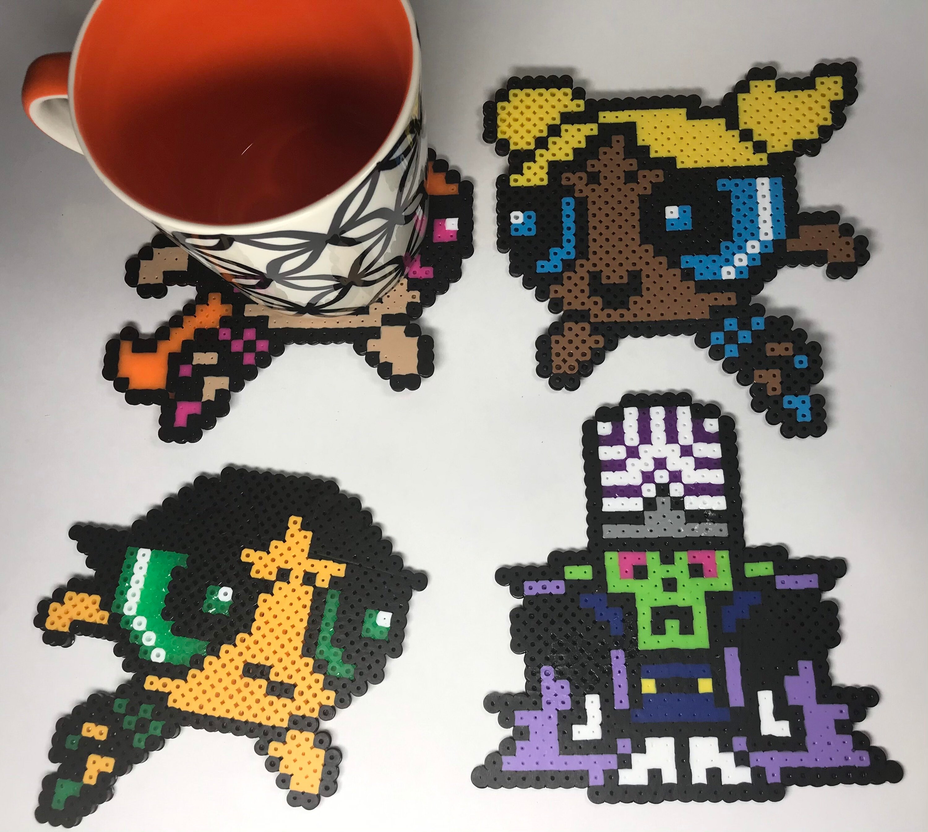 Perler Bead Coasters Etsy