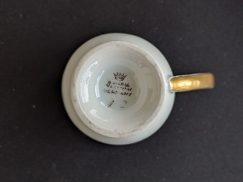 Echt Cobalt Germany Coffee Cup and Saucer With 22 Karat Gold Etsy