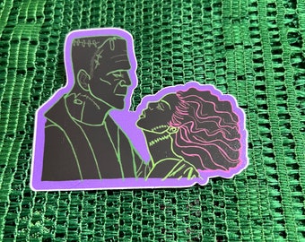Frankenstein & Bride Sticker