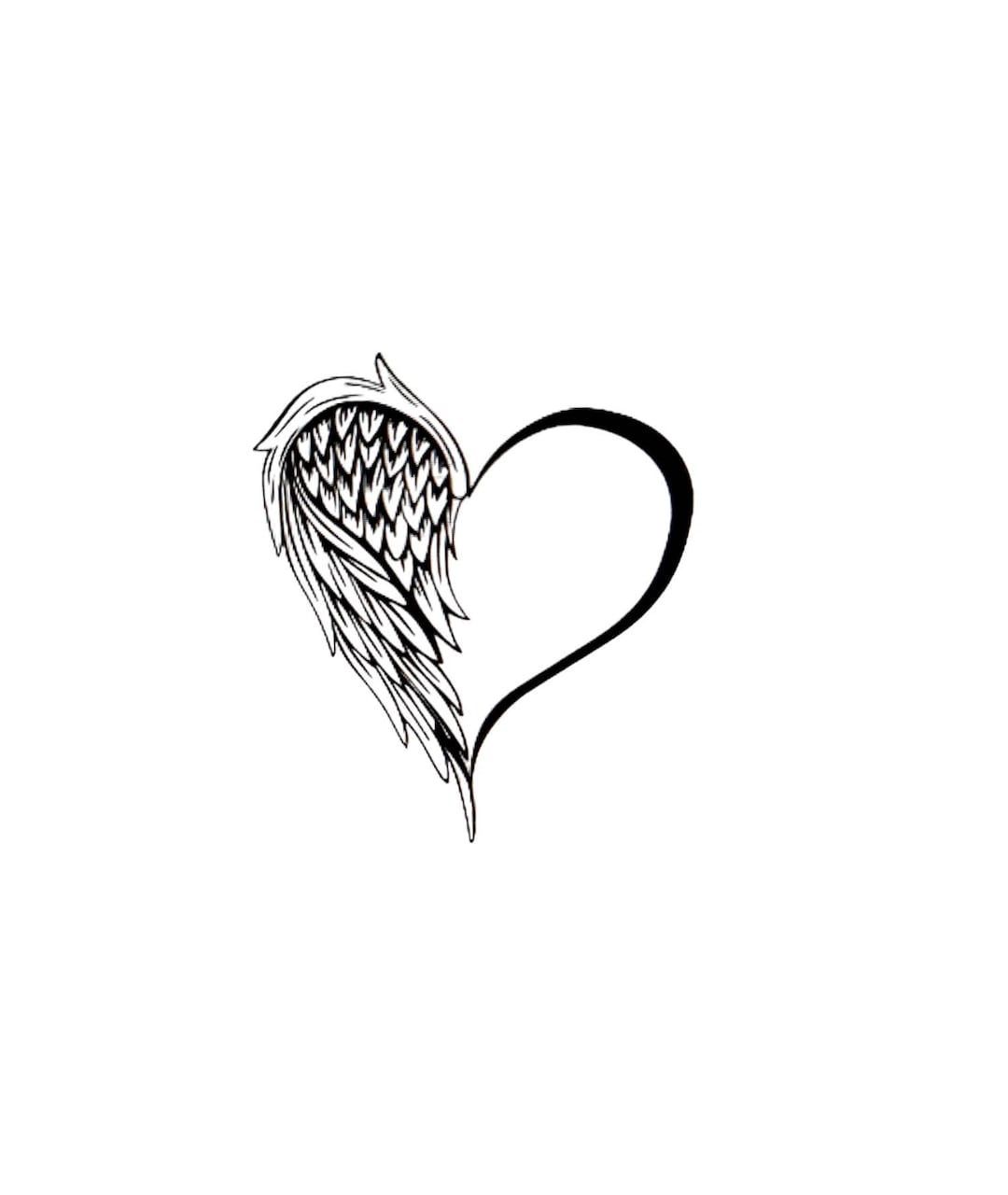Angel Wings SVG Angel Wings Png Memorial SVG Heart Wings Etsy