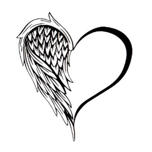 Angel Wings SVG Angel Wings Png Memorial SVG Heart Wings - Etsy