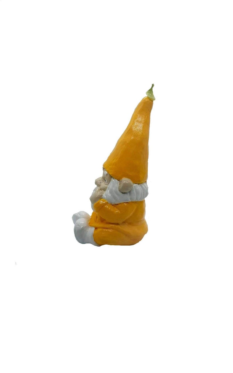 gift idea gnome decor gnome figurine gnome statue lemon decor lemon gnome Cement gnome garden gnome kitchen decor garden bed decor