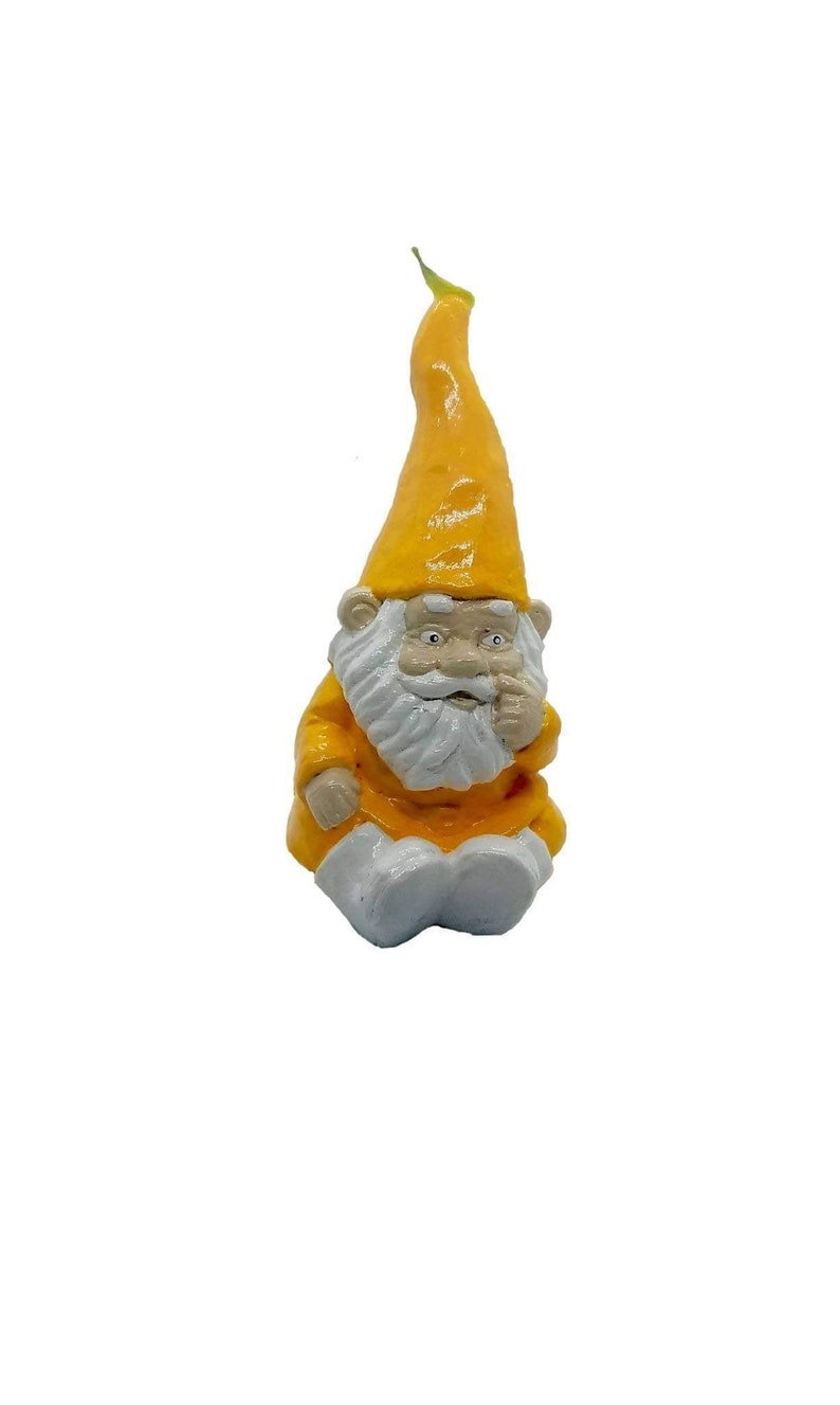 gift idea gnome decor gnome figurine gnome statue lemon decor lemon gnome Cement gnome garden gnome kitchen decor garden bed decor