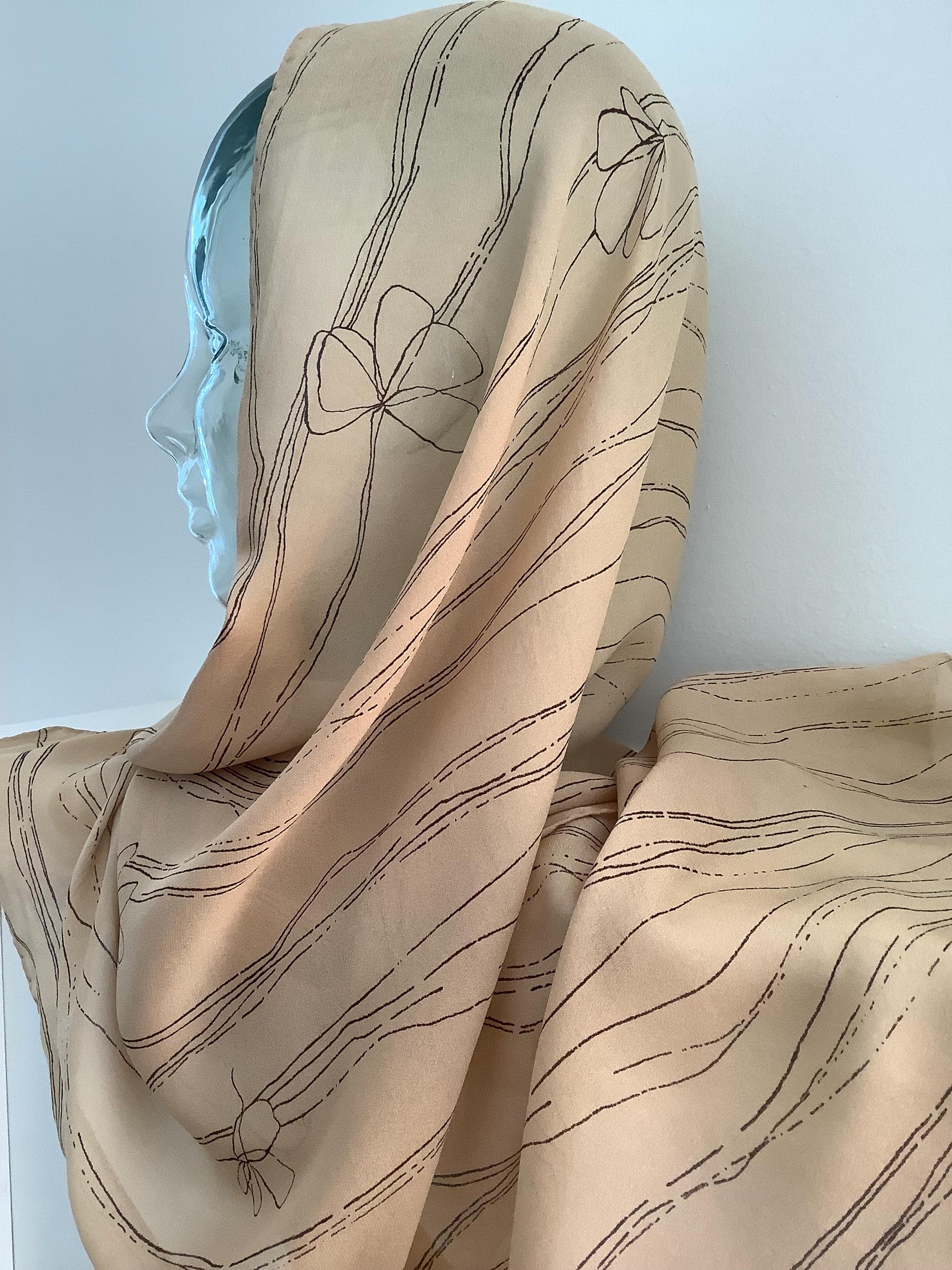 Foulard Italca D'Italie - Couleur Charbon - 80% Polyester 20% Viscose - Neuf Avec étiquettes