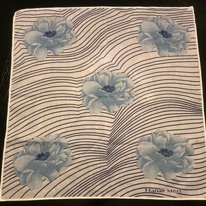Vintage HANAE MORI handkerchief - Designer collectible hanky