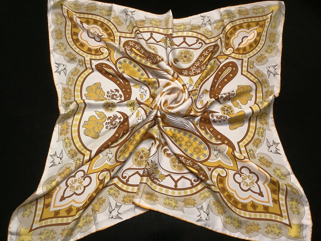 CODELLO supere Foulard soie TBEG vintage scarf 86 x 90 cm