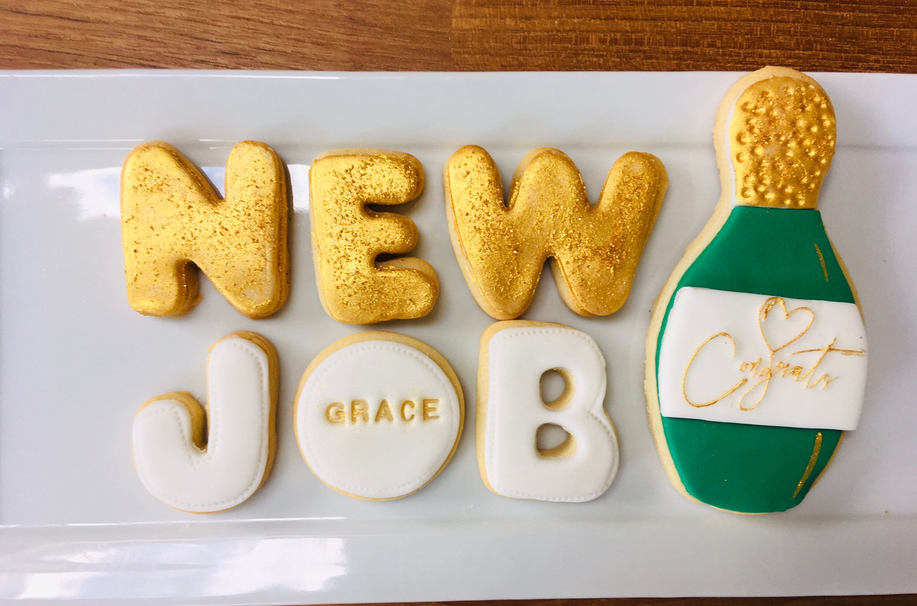 Congratulations on your new job biscuit gift New job gift | Etsy