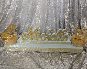 USA Made! Sweet 16 Candelabra and centerpiece set Free Shipping! Quince Candles, Mitzvah Candle Holder Ceremony