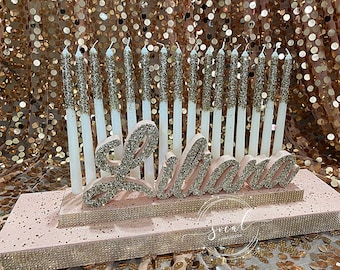 Sale + Free Ship! Sweet 16 Candelabra, Quinceanera & Mitzvah Candle Lighting Centerpiece